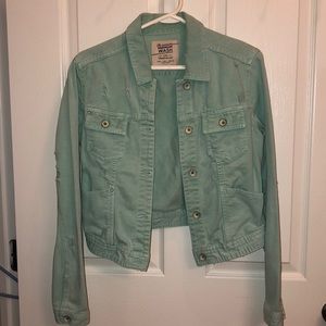 Zara TRF aquamarine denim jacket